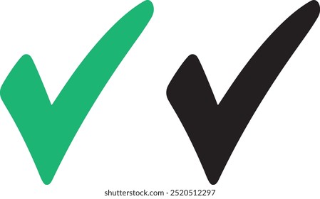 Check Mark Icon color editable vector file