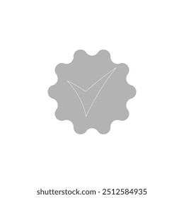 ícone de marca de seleção, confirmado em um plano de fundo branco, ilustração de vetor