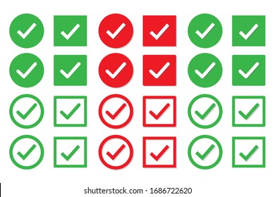 check mark icon correct sign green vector illustration