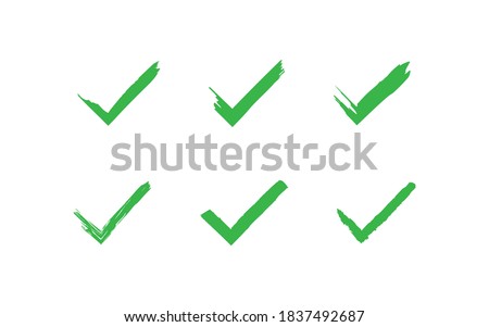 Check mark icon. Correct simbol, vote sign. Ok and yes isolated illustration concept in vector flat style.