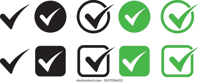  Häkchensymbol. Korrektes Wahlsymbol für die Stimme. Social Media verifiziertes Badge-Zeichen. Symbole für den Erfolg. genehmigtes Zeichen
