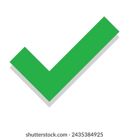 Check mark icon. Decision and permission. Vector.
