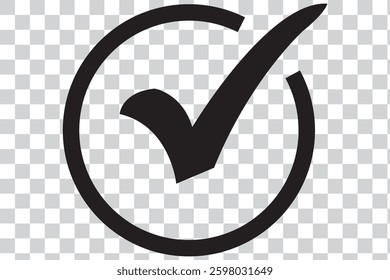 Check mark. Icon for design. Easily editable