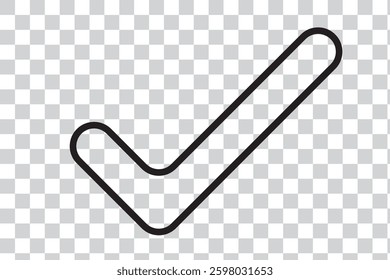 Check mark. Icon for design. Easily editable