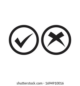 Check Mark Icon design isolated on white background