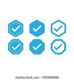 Check mark icon design isolated on white background
