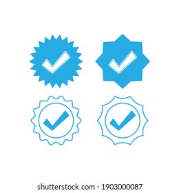 Check mark icon design isolated on white background