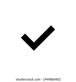 Check mark icon design isolated on white background