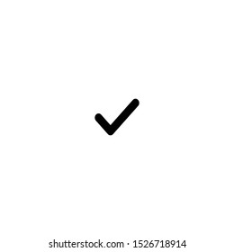 Check mark icon design. Tick sign vector illustration isolated on white background.