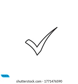 check mark icon design vector illustration template