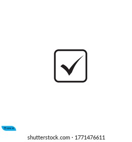 check mark icon design vector illustration template