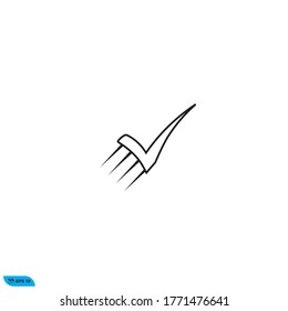 check mark icon design vector illustration template