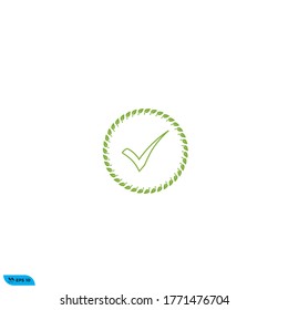 check mark icon design vector illustration template