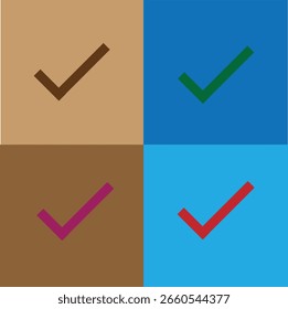 marca de verificación Diseño de íconos para su negocio y Sitio web en varios colores