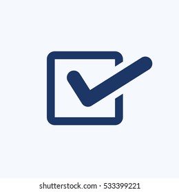 Check mark icon design,clean vector
