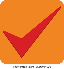Check mark icon design,vector flat design.