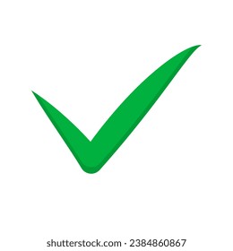 Check mark icon. Done sign. Permission. Vector.
