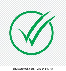 Check mark icon. Double checkmark vector set. Twin tick isolated on white background. Delivered message read icon, Double tick check mark icon vector. Flat style double tick logo check mark icon.