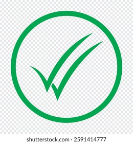 Check mark icon. Double checkmark vector set. Twin tick isolated on white background. Delivered message read icon, Double tick check mark icon vector. Flat style double tick logo check mark icon.