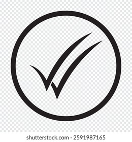 Check mark icon. Double checkmark vector set. Twin tick isolated on white background. Delivered message read icon. Simple double tick sign. Read message icon. Viewed message symbol.