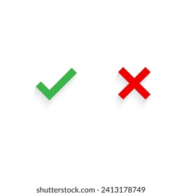 Check mark icon, flat collection on white backdrop. Technology background. Business online concept. White background. Graphic design icon set.