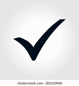 Check mark icon. Flat design style. Vector EPS 10.
