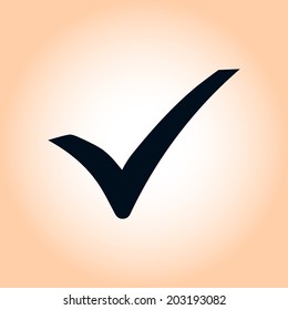 Check mark icon. Flat design style. Vector EPS 10.