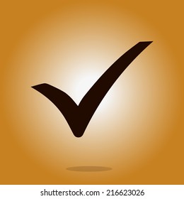Check mark icon. Flat design style. Vector EPS 10.