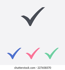 Check Mark Icon. Flat Design Style. Vector EPS 10.