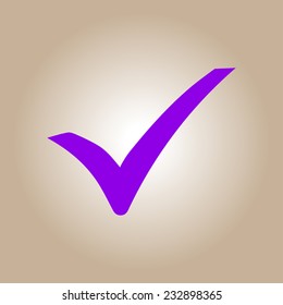 Check mark icon. Flat design style. Vector EPS 10.