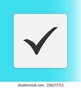 Check mark icon. Flat design style. Vector EPS 10.