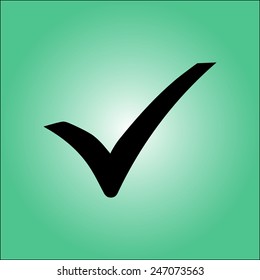 Check mark icon. Flat design style. Vector EPS 10.