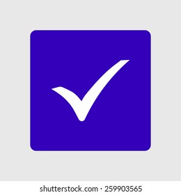 Check mark icon. Flat design style. Vector EPS 10.