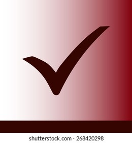 Check mark icon. Flat design style. Vector EPS 10.