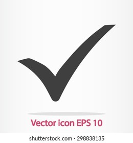 Check mark icon. Flat design style. Vector EPS 10.