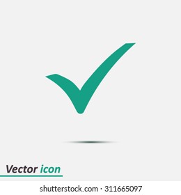 Check mark icon. Flat design style. Vector EPS 10.