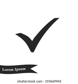 Check mark icon. Flat design style. Vector EPS 10.