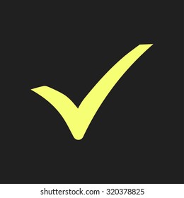 Check mark icon. Flat design style. Vector EPS 10.