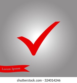 Check mark icon. Flat design style. Vector EPS 10.