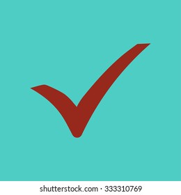 Check mark icon. Flat design style. Vector EPS 10.