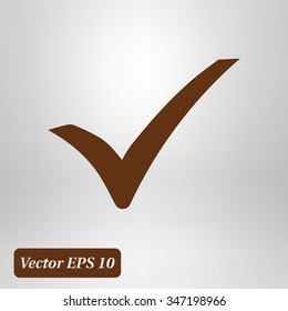 Check mark icon. Flat design style. Vector EPS 10.