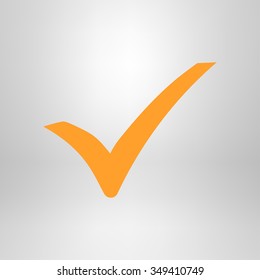 Check mark icon. Flat design style. Vector EPS 10.