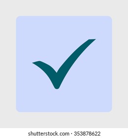 Check mark icon. Flat design style. Vector EPS 10.
