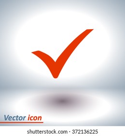 Check mark icon. Flat design style. Vector EPS 10.