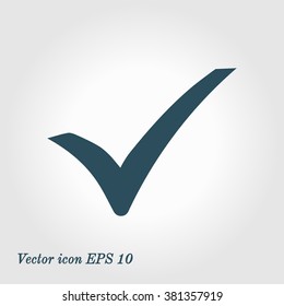 Check mark icon. Flat design style. Vector EPS 10.