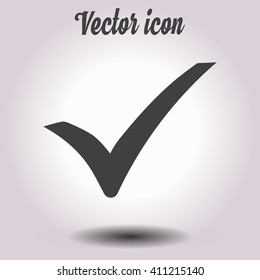 Check mark icon. Flat design style. Vector EPS 10.