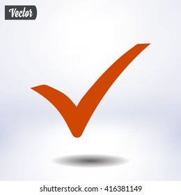 Check mark icon. Flat design style. Vector EPS 10.