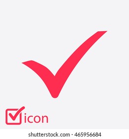 Check mark icon. Flat design style. Vector EPS 10.
