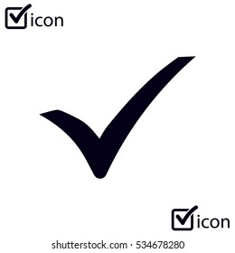 Check Mark Icon. Flat Design Style. Vector EPS 10.