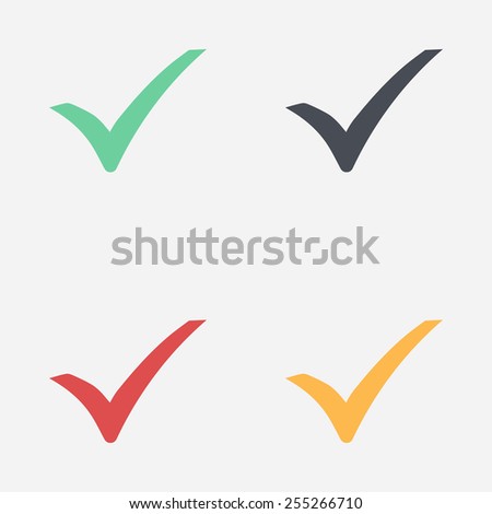 Check mark icon. Flat design style. Vector EPS 10.